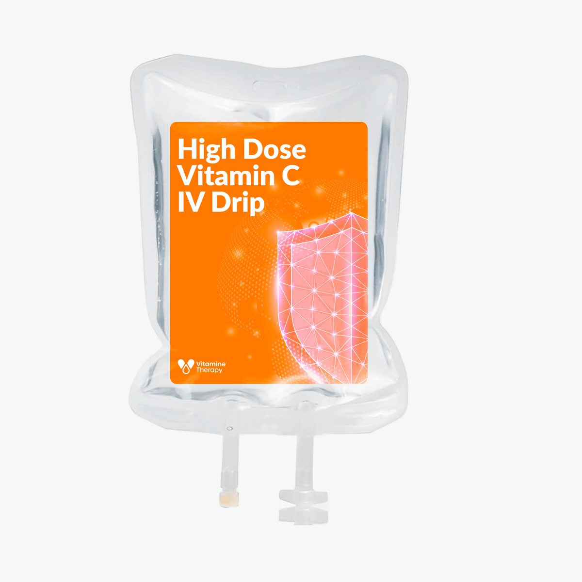 High-dose Vitamin C IV bag prepared for immune support infusion