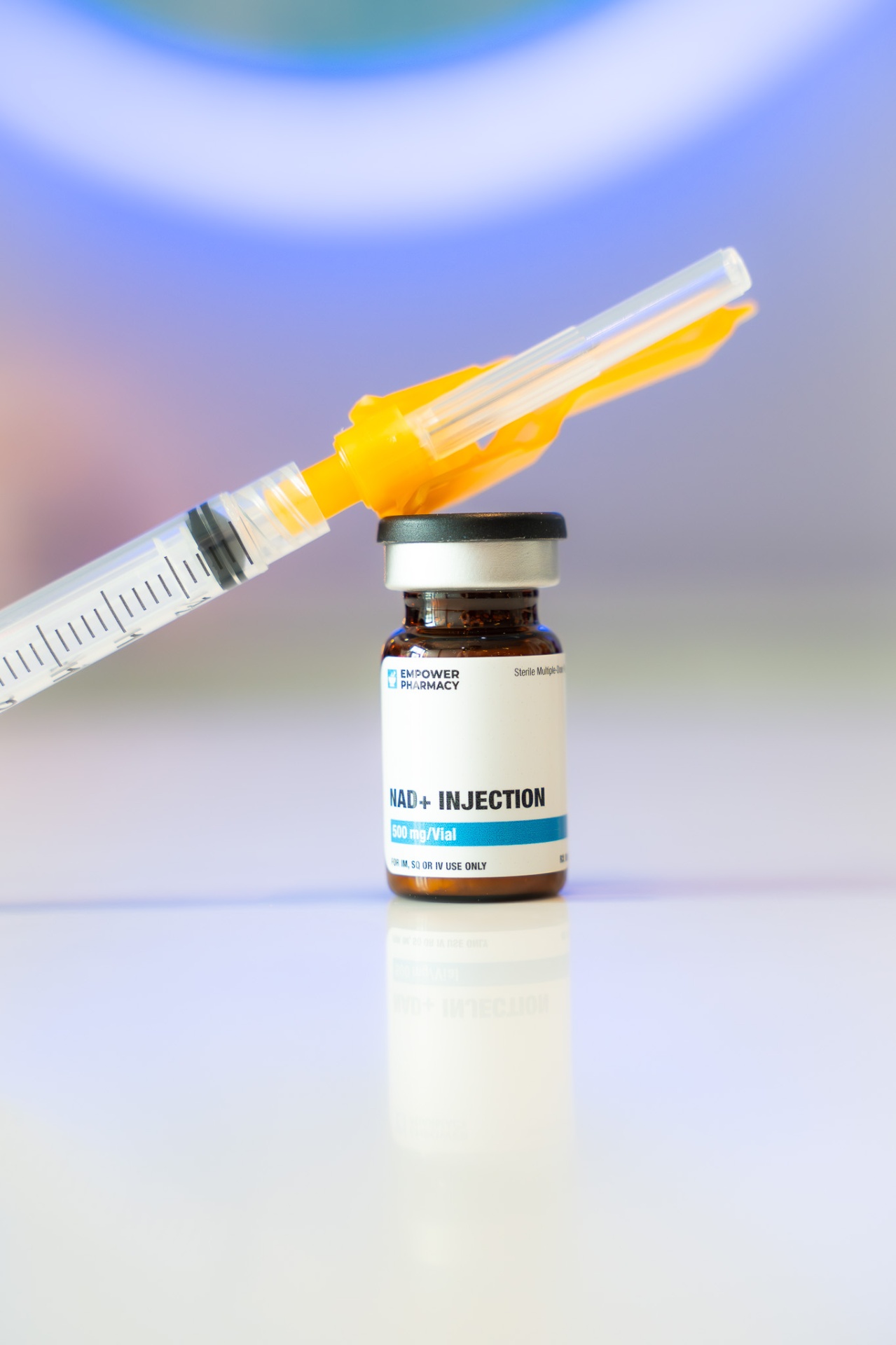 iCRYO Daniel Island NAD+ injection vial and syringe