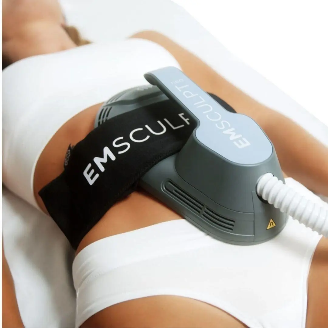 Emsculpt Neo treatment on abdomen at iCRYO Charleston Daniel Island